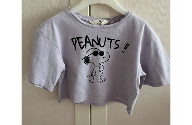 Lány póló Snoopy lila H&M 8-9 éves 134
