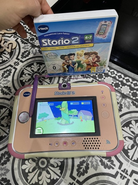 Lnyos Vtech Storio 3S oktat tablet - nmet nyelv + kazettval