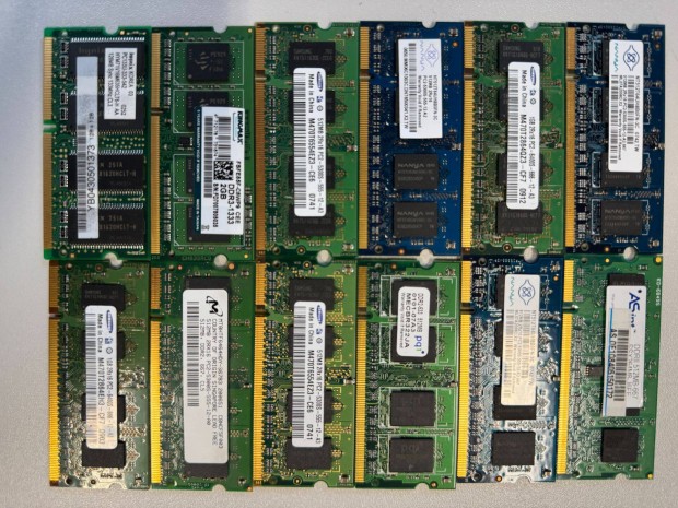 Laptop DDR memória vegyes, DDR, DDR2, DDR3