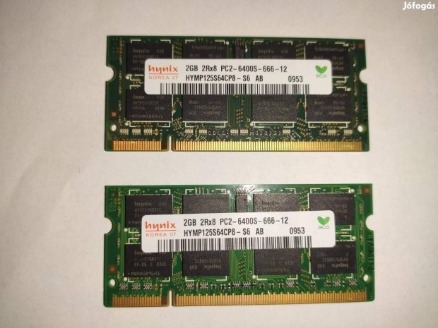 Laptop memória 2gb DDR2 Ram Sodimm DDR2 800mhz -több is van, egyformák