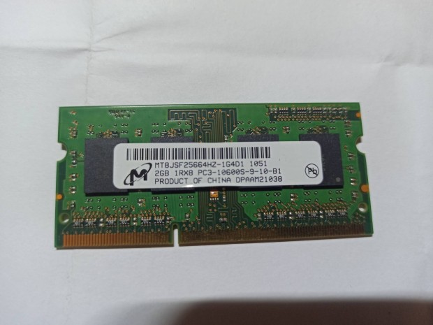 Laptop memria DDR 3 2gb