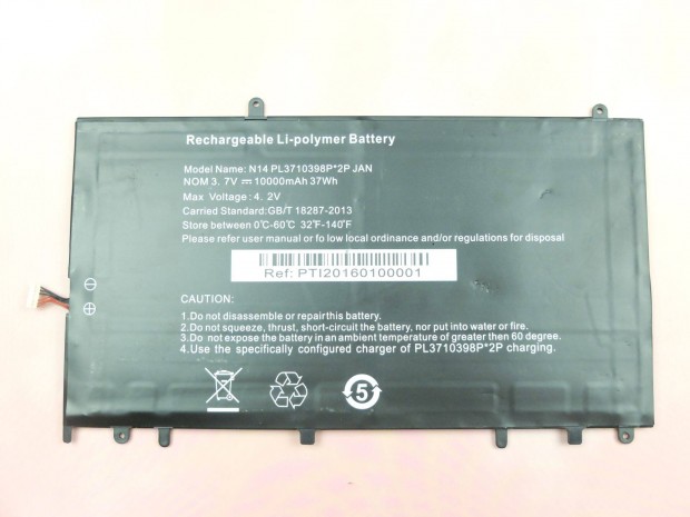 Laptop notebook akkumultor j! N14PL3710398P 3,7v 1000mAh 37Wh