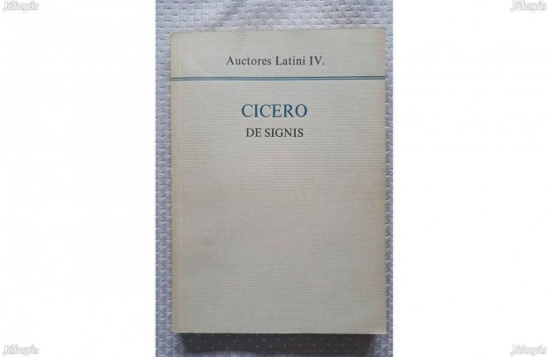 Latin nyelv knyv: Cicero de signis/ Auctores Latini IV 1968