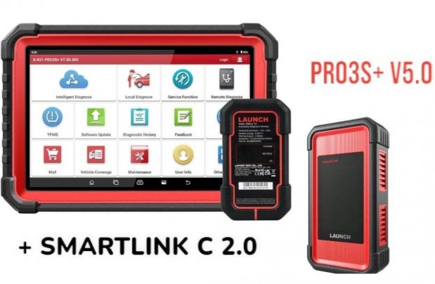 Launch X431 Pro3S Plus V5.0 + Smartlink C 12V / 24V (személy+teher)