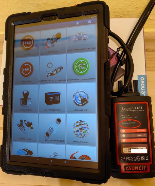 Launch X431 Pro-V Canfd 2024 komplett 10" tablet 494 aktv szoftver