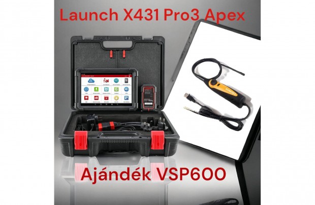 Launch x431 Pro3 APEX 12v-24v / 2024-es modell + Ajndk VSP600