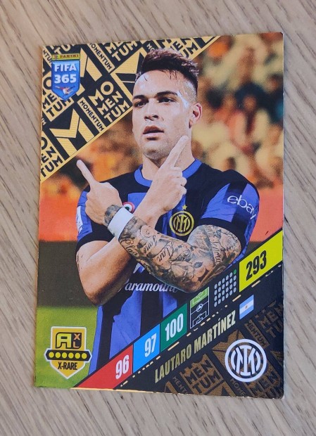 Lautaro Martinez Momentum X-Rare FIFA 365 2024 Adrenalyn