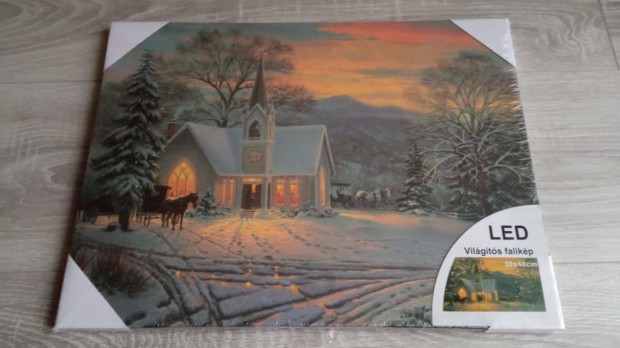 Led Világítós falikép 30x40 cm új 2500 Ft