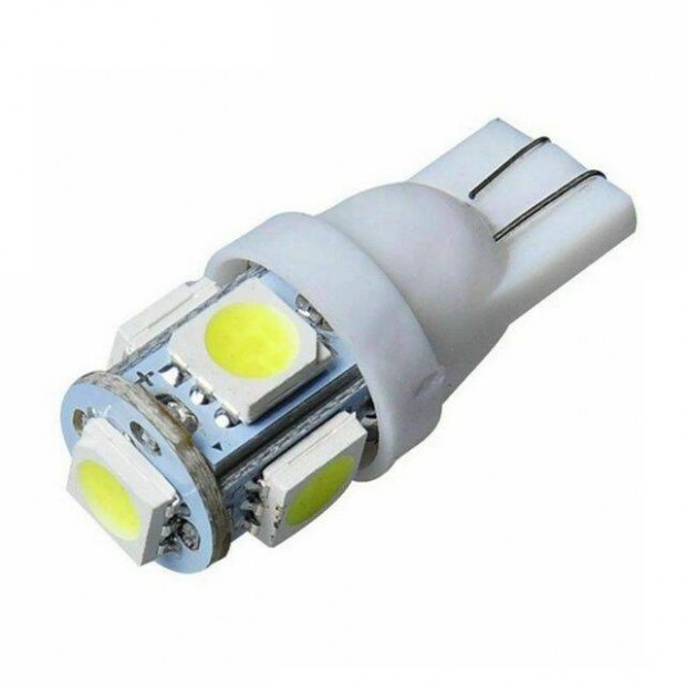 Ledes T10 Izzó 5 SMD LED ( 5050 ) Autó Lámpa 12V ()