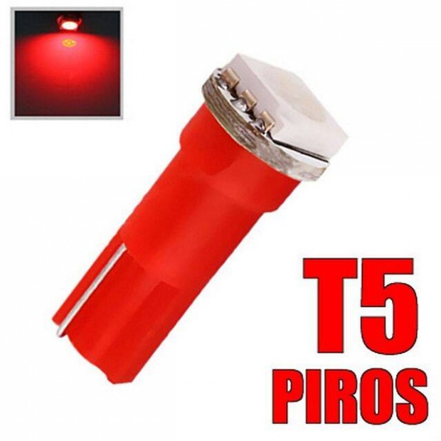 Ledes T5 Aut Izz 1 SMD LED ( 5050 ) 12V Piros
