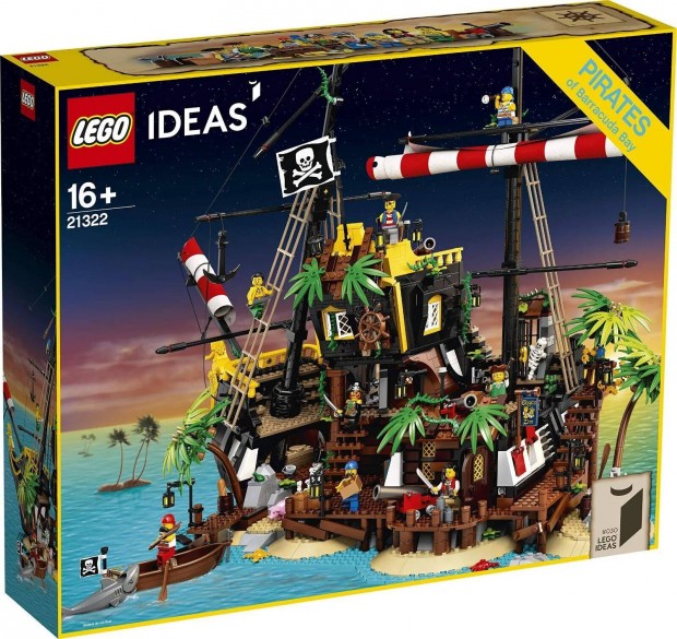 Lego 21322 Pirates of Barracuda Bay Kalz sziget haj j, bontatlan