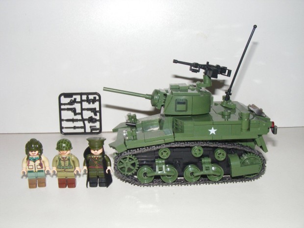 Lego 2. Vilghbors Amerikai M3A1 Stuart knny Tank 600db j