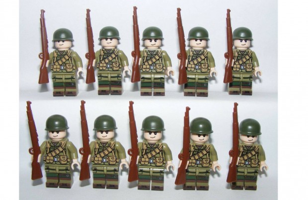 Lego 2. Vilghbors Amerikai katonk 10db katona figura USA fegyver
