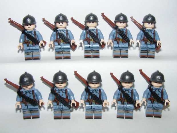 Lego 2. Vilghbors FRA Francia katonk 10db figura katona + fegyver