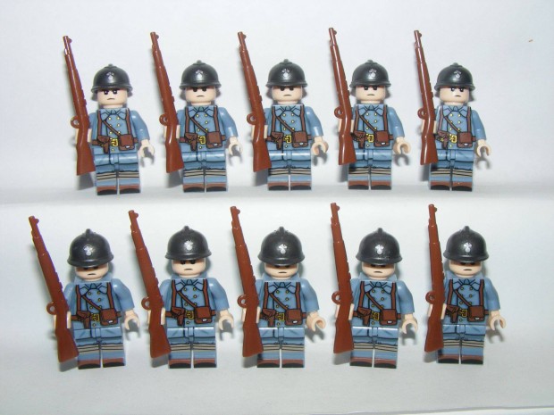 Lego 2. Vilghbors FRA Francia katonk figura katona 10db j