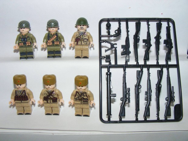 Lego 2. Vilghbors USA + RUS amerikai s orosz katonk 6 db katona