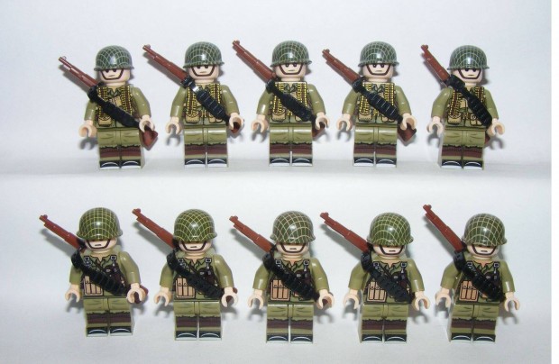 Lego 2. Vilghbors USA amerikai katonk 5+5 db figura katona fegyver