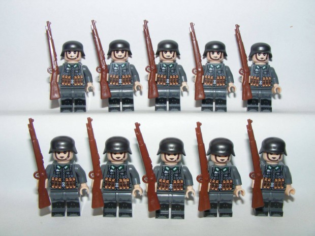 Lego 2. Vilghbors Wehrmacht Nmet katonk 10db GER katona figura j