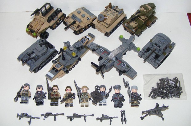 Lego 2. Vilghbors katonk 8db katona +8 Tank Naszd Buggy Vadszgp