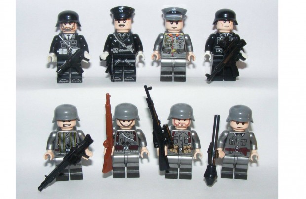 Lego 2. Vilghbors katonk Nmet Waffen SS Tiszt Katona figura 8db