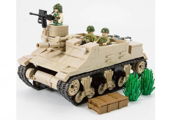 Lego 2. vilghbors Amerikai US M7B1 Priest tank 700db 20x11x12cm j