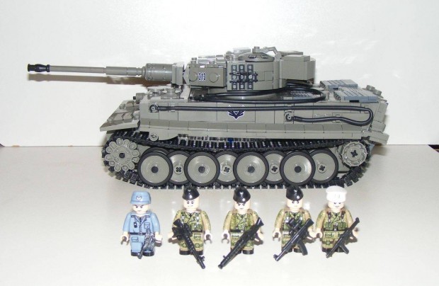 Lego 2. vilghbors nmet Panzer VI Tiger Tigris tank 1776db 5 katona