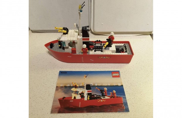 Lego 4020 Fire fighting boat / Tzolt haj + lers + dobozdarabok