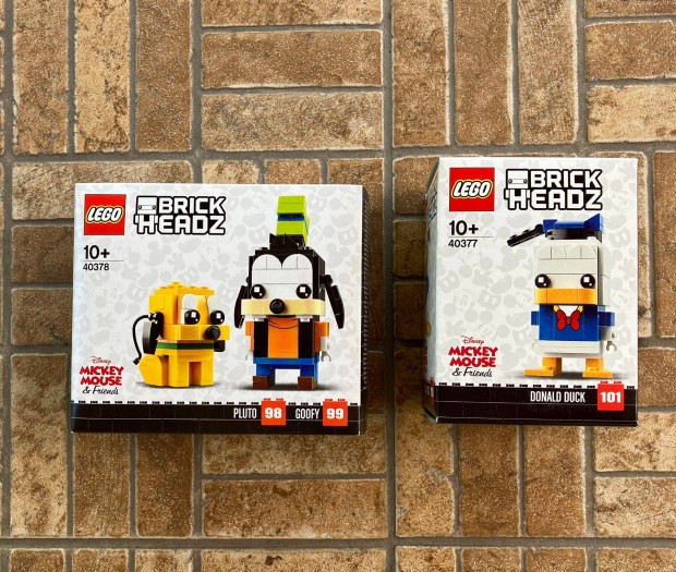 Lego 40377 s 40378 Donald s Goofy Brickheadz Bontatlan,j