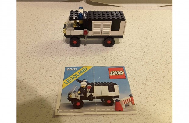 Lego 6681 Police van / Rendrsgi aut 1981-bl + lers