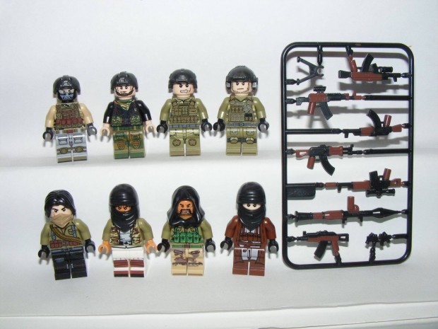 Lego Amerikai kommands katonk USA katona + Muszlim terrorista csapat