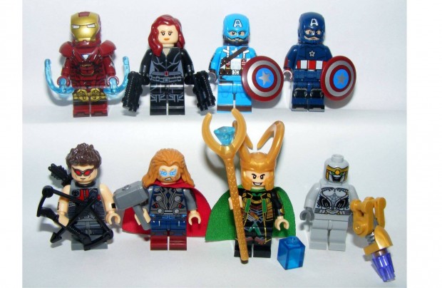 Lego Bosszllk figurk Loki Thor Tesseract Amerika kapitny Chituri