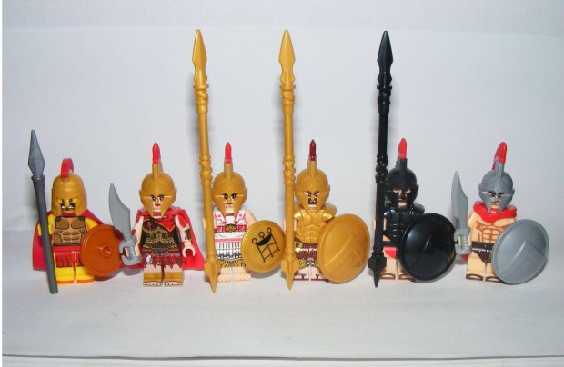Lego Castle Spártai Görök Katonák Hoplita figurák Brickarms fegyver 6d