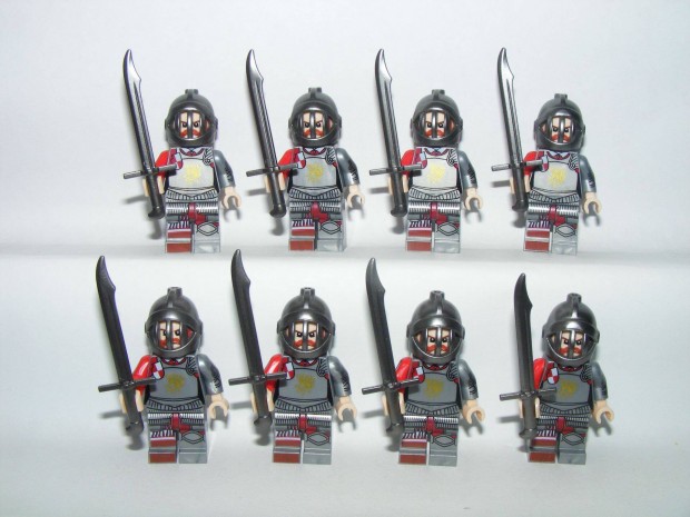 Lego Castle figurk Tournament Oroszlnos lovag katona figura fegyver