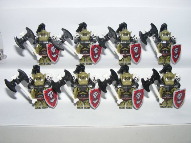 Lego Castle figur�k Warcraft Ork harcos katona figura + pajzs + kard 8