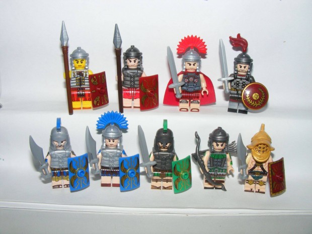 Lego Castle figurk kori Rmai Katonk + Gladitor 9db katona j