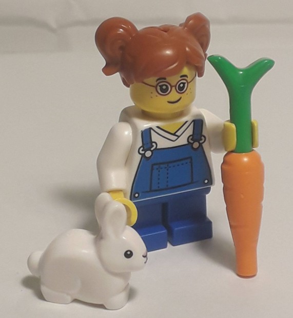 Lego City 60287 Farmer kislny minifigura fehr nyuszival s rpval