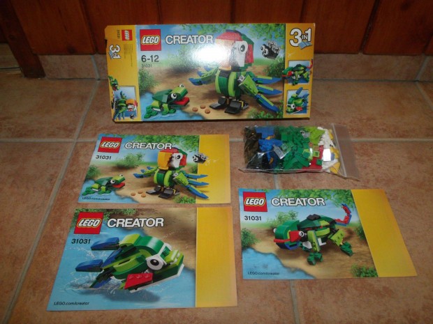 Lego Creator 3in1 31031 serdei llatok jszer papagj kamleon hal