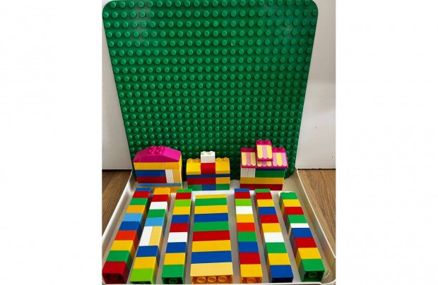 Lego Duplo nagy zöd alaplap + 100 db kompatibilis kocka