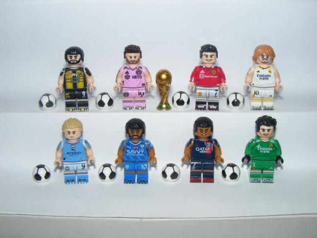 Lego Focista figurk Futball foci Messi Neymar Ronaldo Modric Benzema