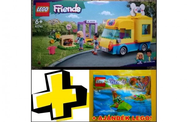 Lego Friends 41741 Kutyament furgon + ajndk Lego - j, bontatlan