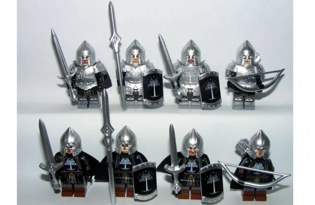 Lego Gyrk Ura Hobbit Gondor katonk 8db Ezst Krm katona figura j
