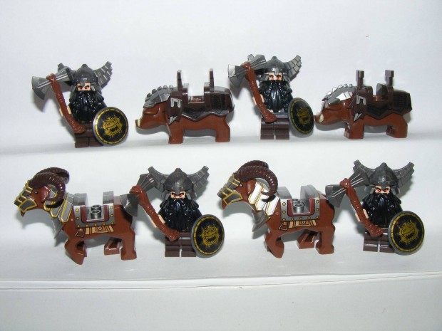 Lego Gyűrűk Ura Hobbit figurák Törpe Lovasság Törp Harci disznó kecske