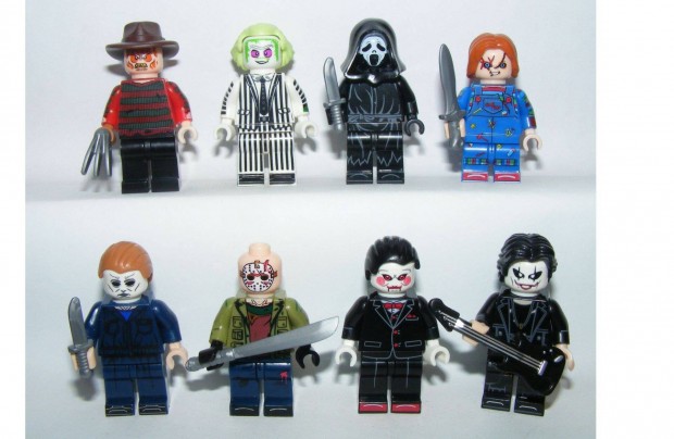 Lego Horror Figurk Jigsaw Frsz Sikoly Jason Freddy Kruger Chucky