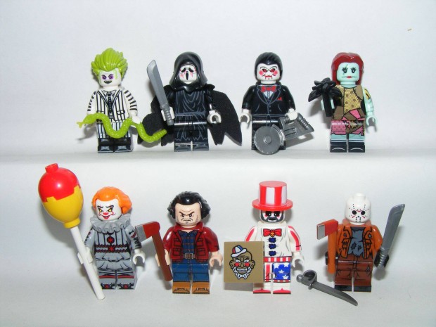 Lego Horror Figurk Pennywise Bohc Jigsaw Frsz Sikoly Jason Ragyog