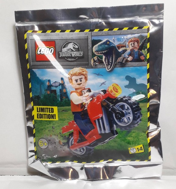 Lego Jurassic World 122114 Owen with Motorcycle Foil Pack 2021