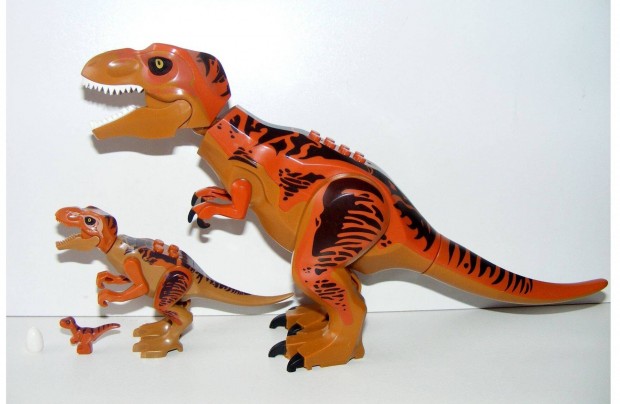 Lego Jurassic World dinoszaurusz figura dn T-rex csald nagy+kicsi 4