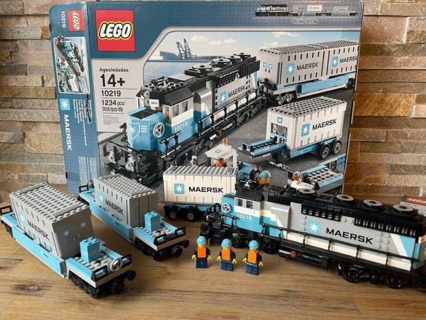 Lego Maersk 10219 tehervonat vonat vasut Lego Maersk szett