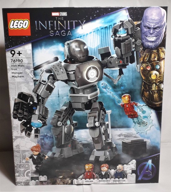Lego Marvel Superheroes 76190 Iron Man Iron Monger Mayhem 2021 Új!