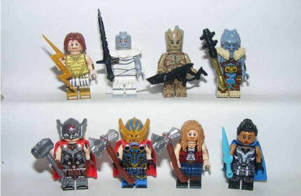 Lego Marvel Szuperhs figurk Thor Gorr Korg Valkr rlord 8db figura