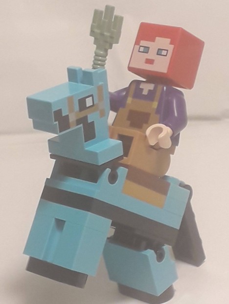Lego Minecraft 21171 Minecraft Farmhand minfigura + Medium Azure Horse
